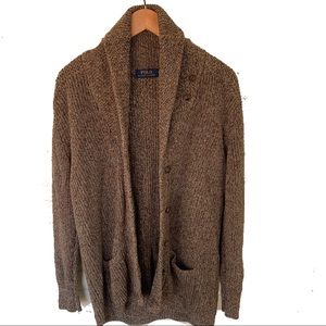 Polo Ralph Lauren Cotton-Linen Shawl Cardigan Sz: Large